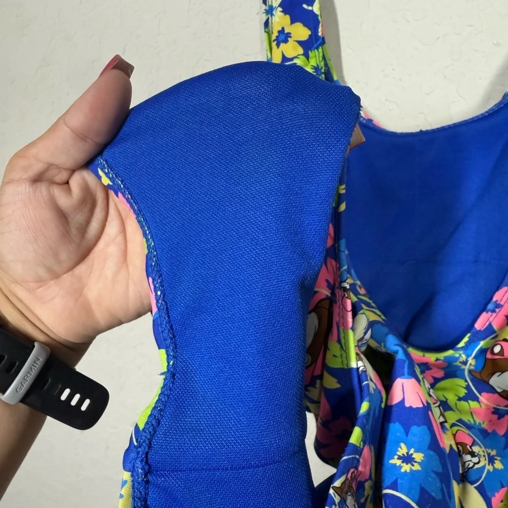 Buc-ees Beaver Floral One Swimsuit Size Medium